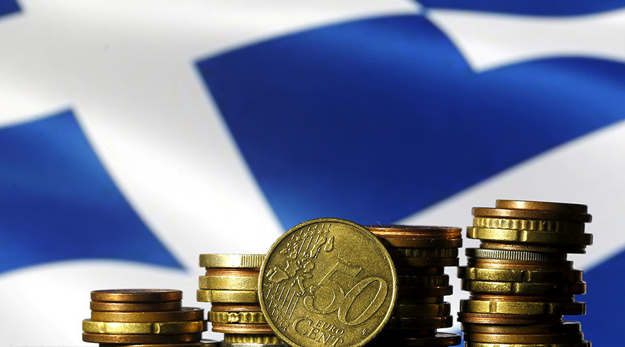 Click to enlarge Greece flag and coins