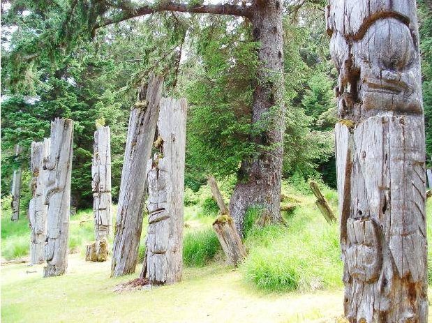 The ruins of the Haida village of Ninstints