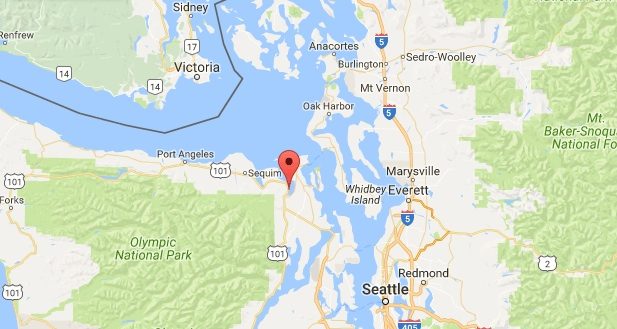 Map showing Vancouver & Seattle area