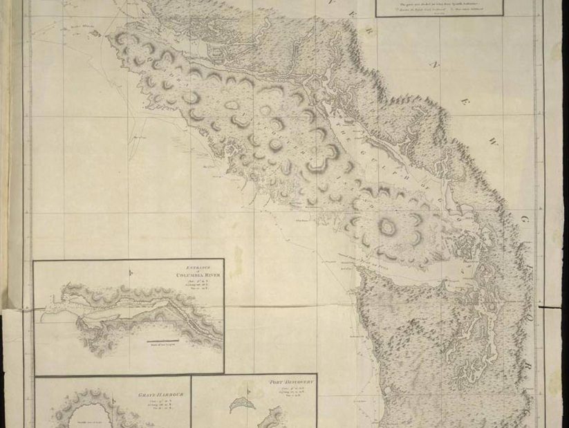 Captain George Vancouver West Coast Map