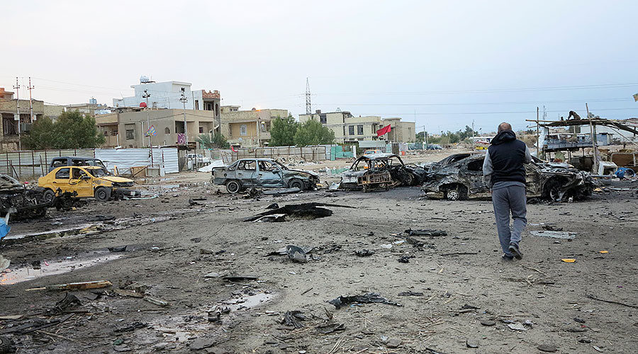 car packed with explosives blew up, Baghdad
