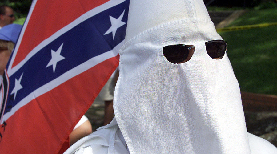 Click to enlarge man in KKK hood