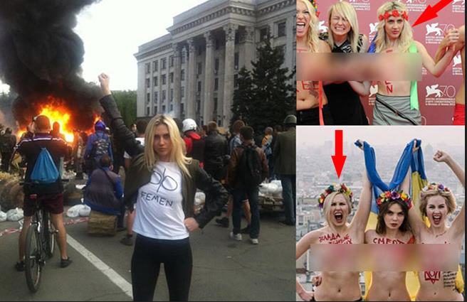 Click to enlarge Femen protesters Ukraine