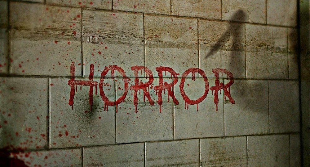 Horror painted on wall