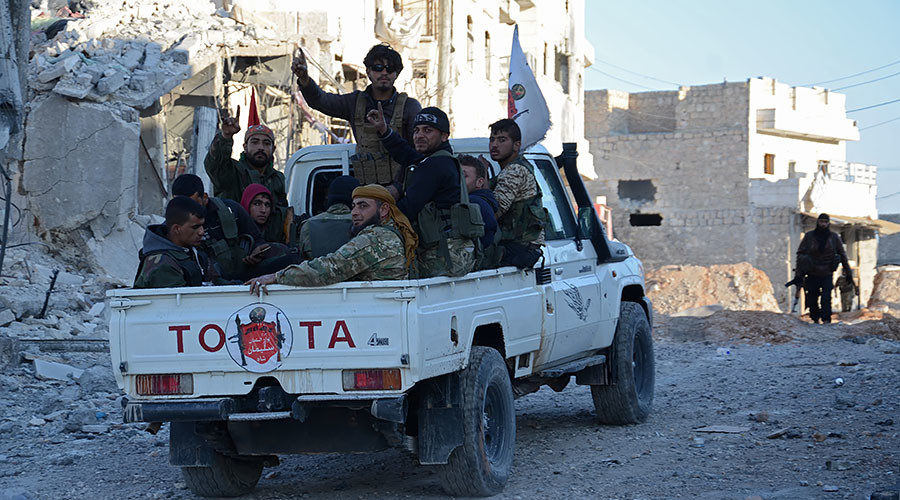 Turkish-backed Syrian rebels, Al-Bab on February 23, 2017