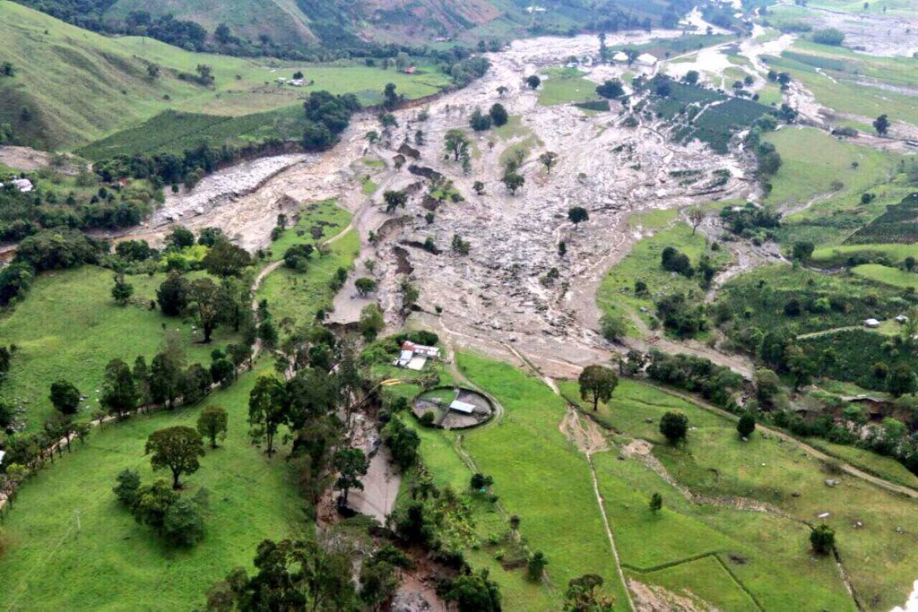Aftermath of the floods in Rivera, Huila, Colombia, February 2017. 