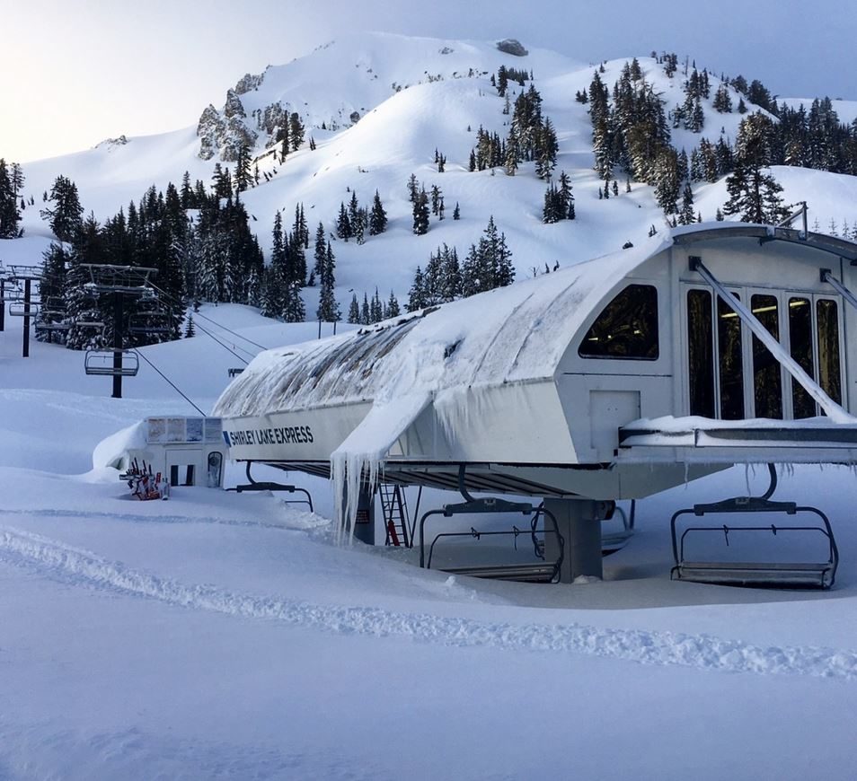 california snow record