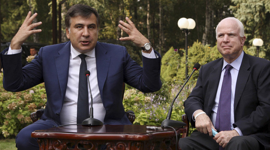 Click to enlarge Saakashvili and McCain