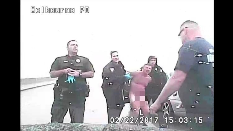 Click to enlarge naked man arrest