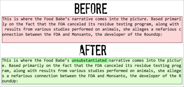 Click to enlarge snopes glyphoste Roundup Monsanto