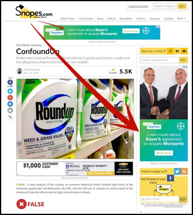 Click to enlarge snopes monsanto advertising Big Pharma