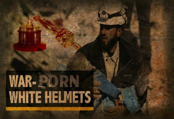 Click to enlarge White Helmets graphic 'war-porn'