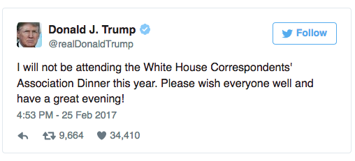 Trump cancellation tweet