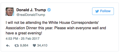 Click to enlarge Trump cancellation tweet