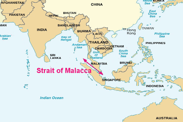 Straits of Malacca map