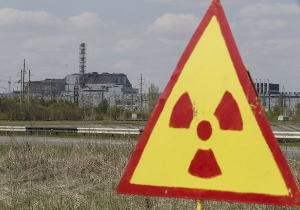 Click to enlarge radiation warning sign