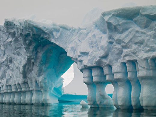 Click to enlarge Columned Glacial Bridge, Antarctica