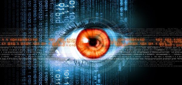 Digital iris scan graphic