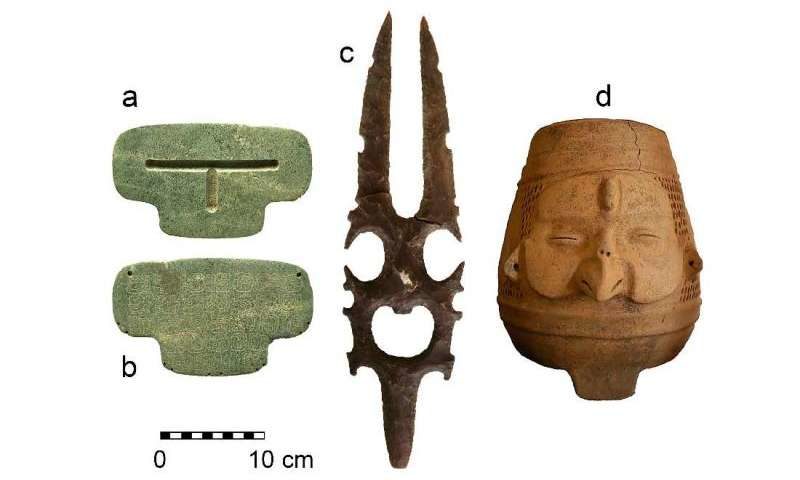 Three of the objects buried together by the Maya