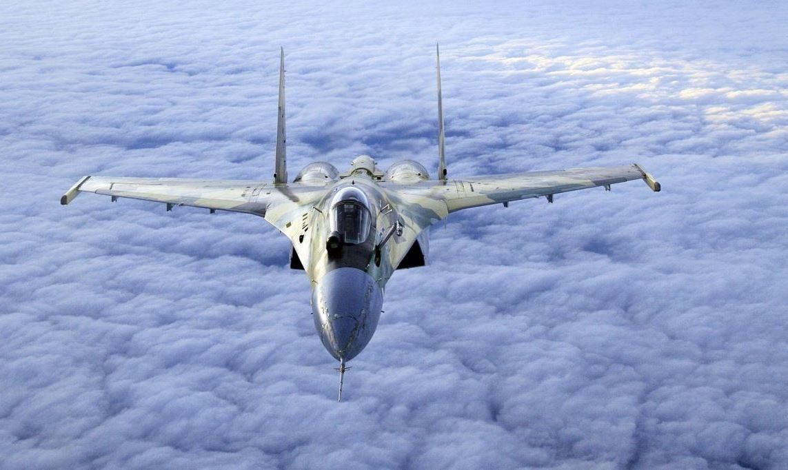 Russian Sukhoi Su-35 Flanker-E fighters