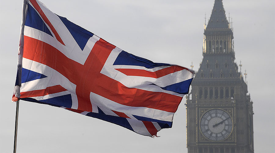 Union flag flies in front of the Big Ben