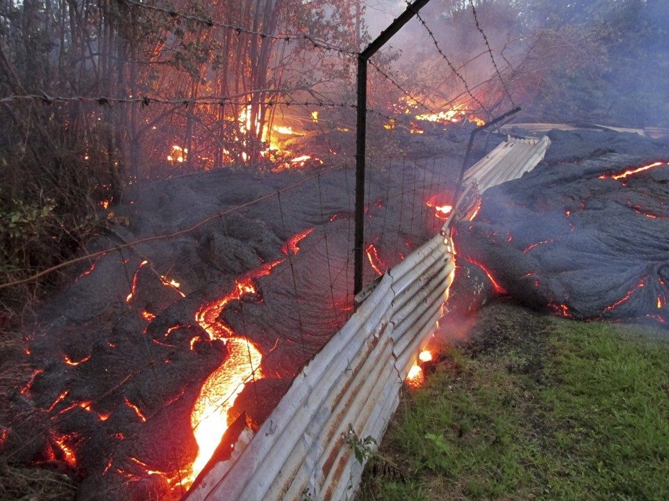 Click to enlarge Lava flow from Kilauea volcano