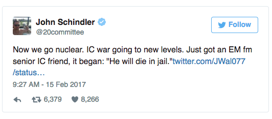 Schindler tweet
