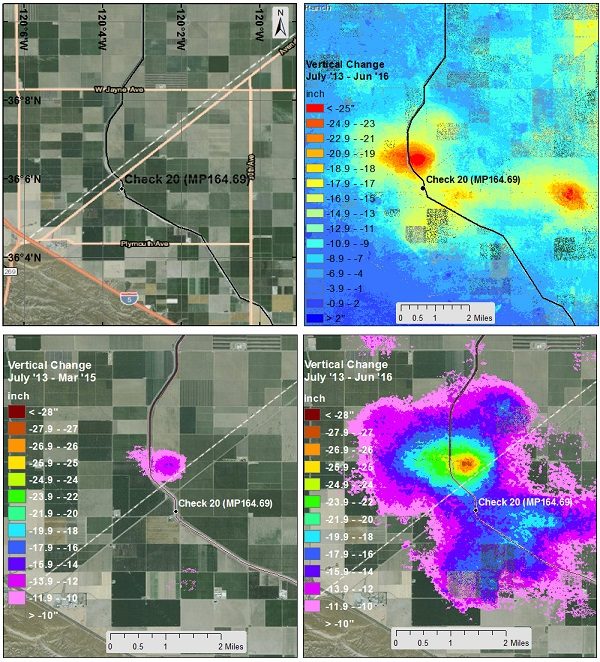 Click to enlarge Relative expansion of the subsidence bowl