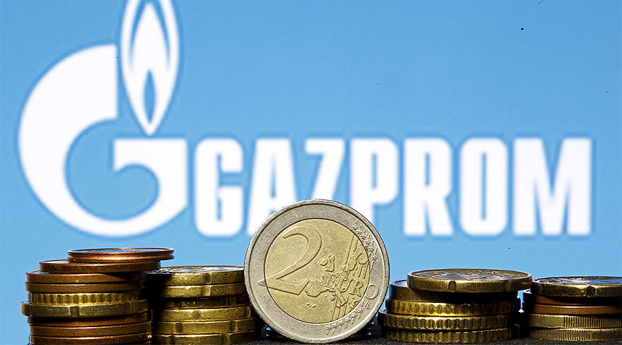 Euro coins Gazprom