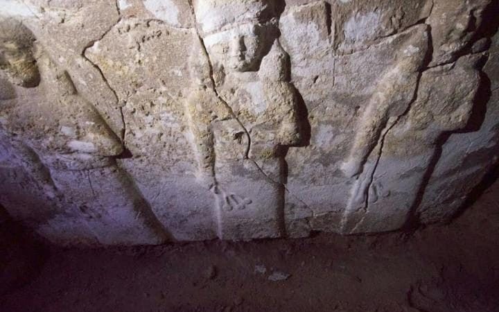 Click to enlarge An Assyrian stone sculpture