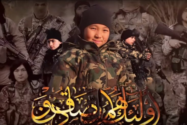 A still image from the ISIS video threatening China