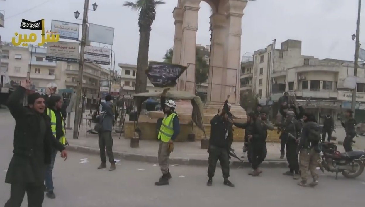 White Helmets, seen here celebrating with Nusra extremists