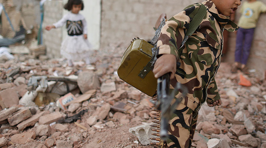 child kid Syria Yemen Afghanistan rubble 