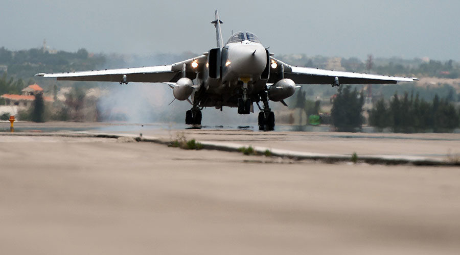 Russia military Syria Su-24 Hmeimim airbase