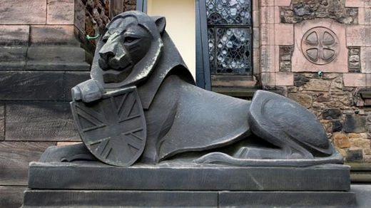 british lion statue