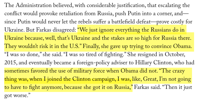 Evelyn Farkas thoughts