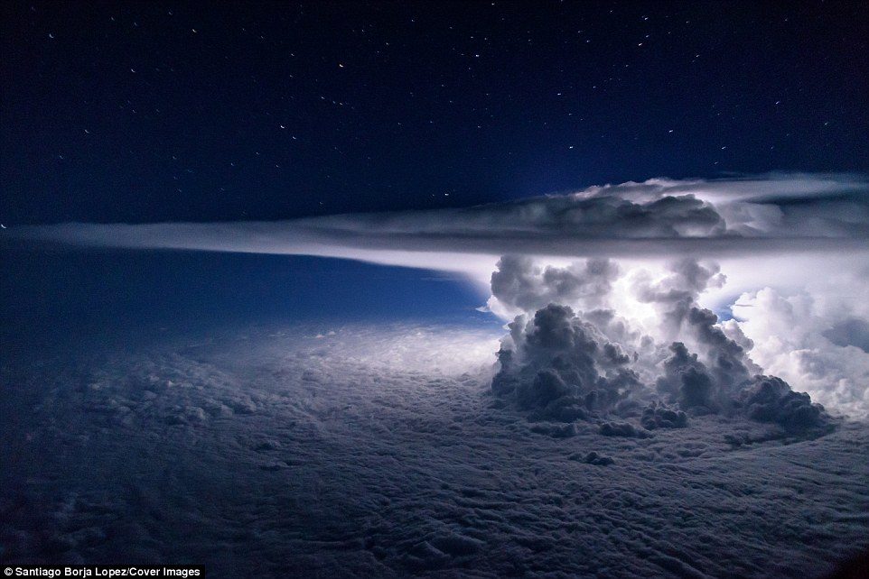 Although this storm looks formidable, Mr Borja said he never felt frightened while travelling past it. This picture won third place in the 2016 National Geographic Nature Photographer of the Year Award