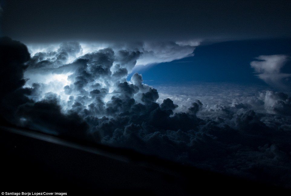 Click to enlarge Cumulonimbus clouds are created through convection, often growing from small cumulus clouds over a hot surface.