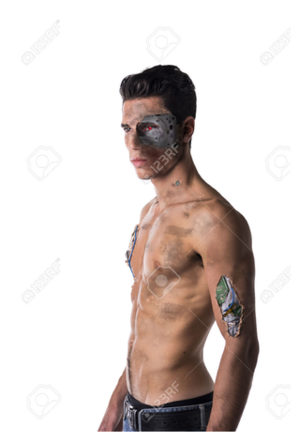 Robot with Human Flesh