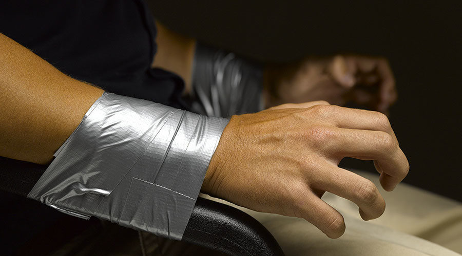 torture hands taped