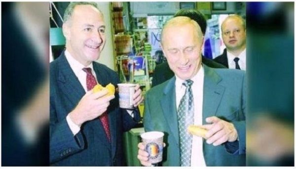Chuck Schumer and Vladimir Putin