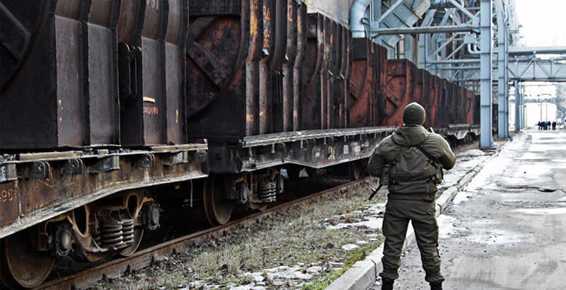 coal trains in Donbass, Ukraine