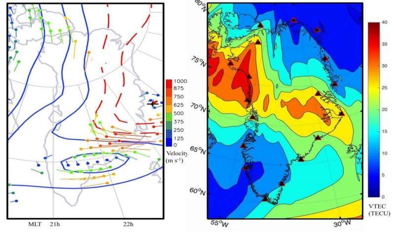 Click to enlarge solar storms lose electrons data