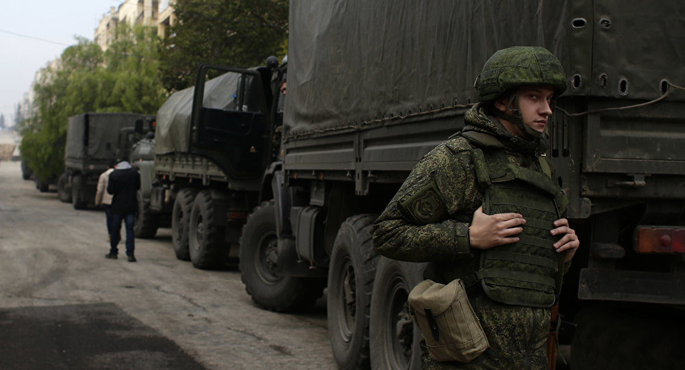 Russian soldier in Aleppo