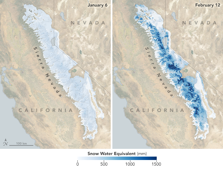 sierra nevada snowpack