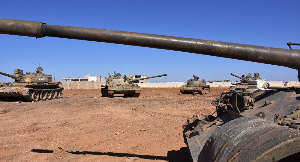 Syrian army tanks