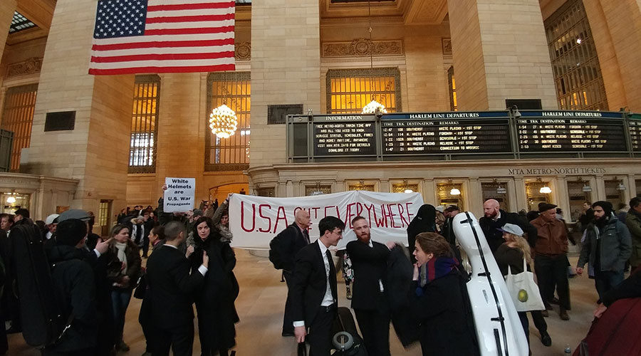 Click to enlarge NYC Protest White Helmets