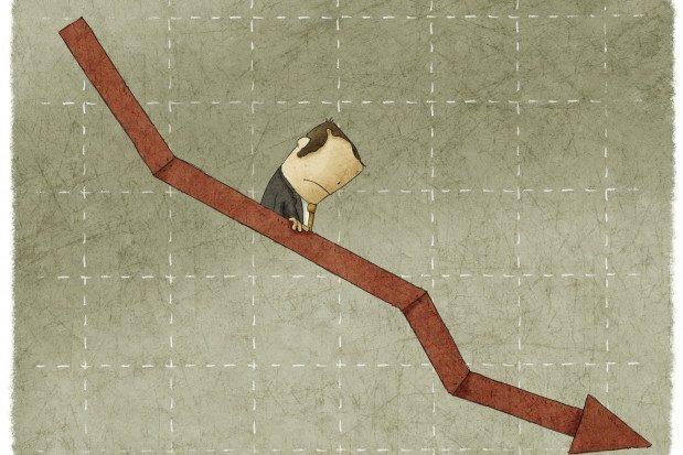 Click to enlarge Bank going down