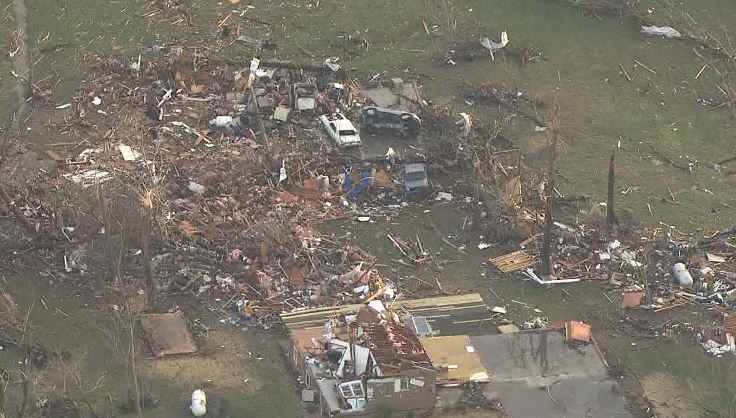 Tornado damage in Perryville, Mo.