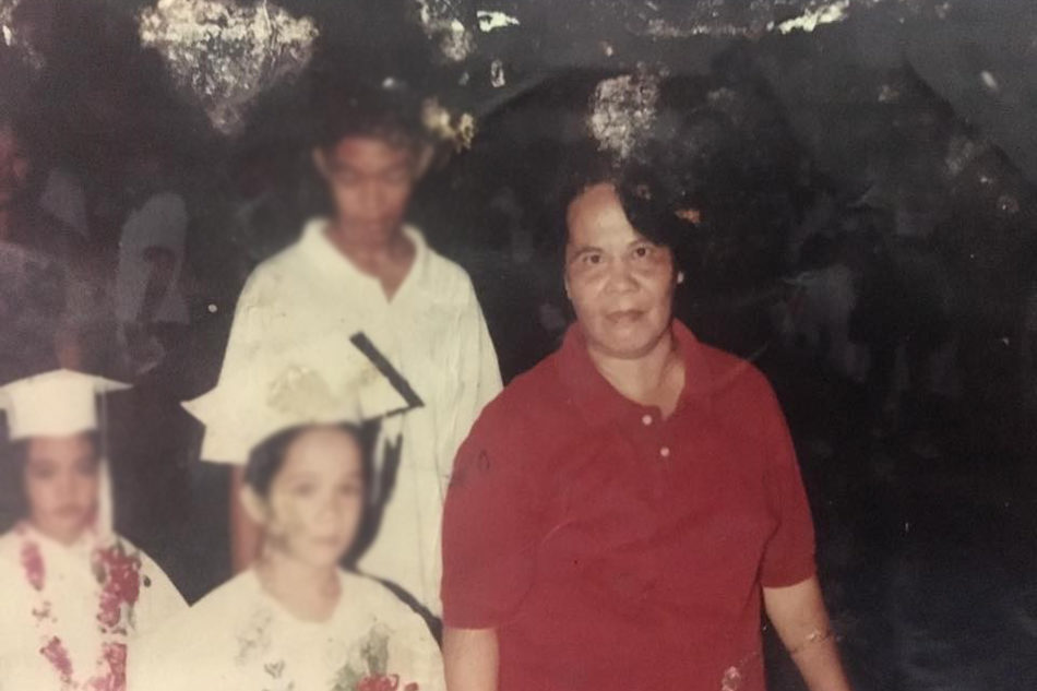 Click to enlarge Socorro Celis (wearing red) died due to cardiac arrest during the magnitude 5.9 earthquake in Surigao City on Sunday